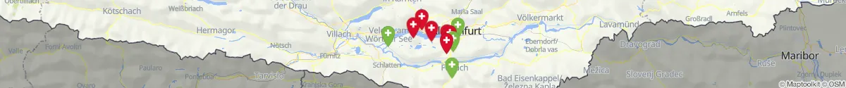 Kartenansicht für Apotheken-Notdienste in der Nähe von Keutschach am See (Klagenfurt  (Land), Kärnten)